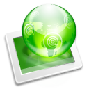 green white earth tablet software icon